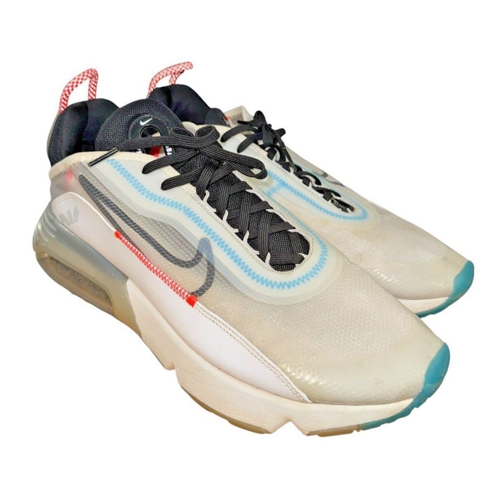 Nike Air Max 2090 MENS 12 PRE-OWNED Platinum‎ White Training Shoes CT7695-100